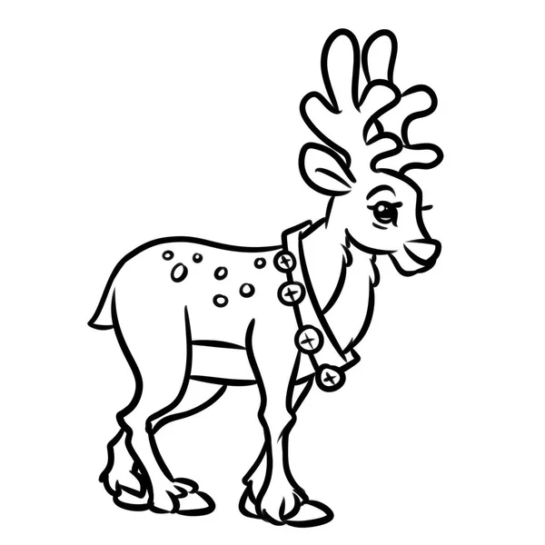 Christmas lonely reindeer coloring page